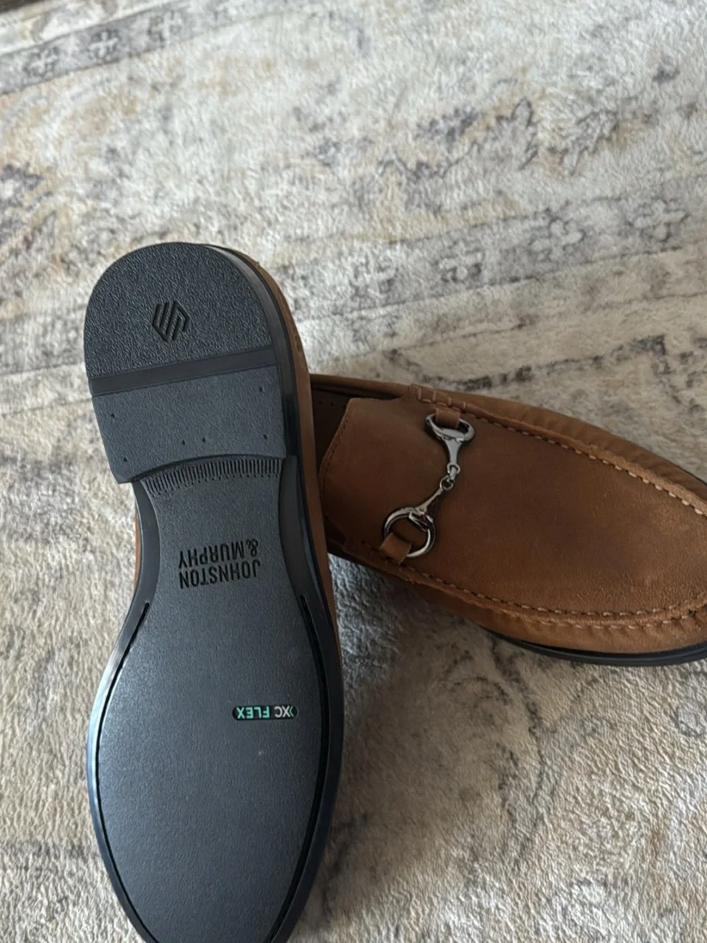 Johnston & Murphy Brown Suede Bit Slip-On Loafers US 9